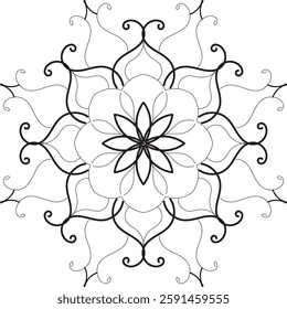 The vibrant and captivating style of this mandala design makes it perfect for enhancing creative projects, from home decor to branding.