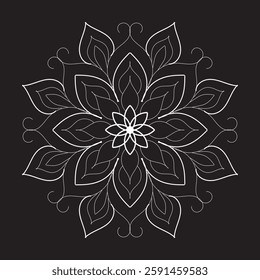 The vibrant and captivating style of this mandala design makes it perfect for enhancing creative projects, from home decor to branding.