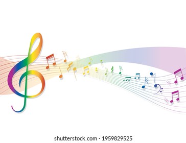 A vibrant capturing the essence of the "Melody of Life" music festival. Showcasing an aesthetic sequence of pitches arranged rhythmically in time, symbolizing the flowing  movement and harmony 