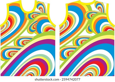 Vibrant Carnival Sports Shirt – Festive Wave Design and Modern Athletic Style

