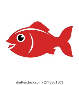 Vibrant cartoon fish swims gracefully in bright aquatic setting
