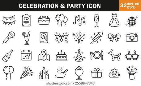 "Vibrant Celebration and Party Icon for Joyful Occasions, Social Events, and Festivities"