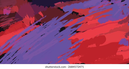 Lebendiger Chaos Dynamischer abstrakter Pinselstrich-Hintergrund