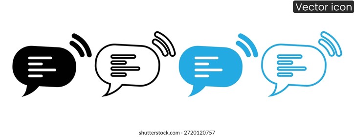 Lebendige Chat-Blasen-Symbole für moderne digitale Kommunikation und Dialog
