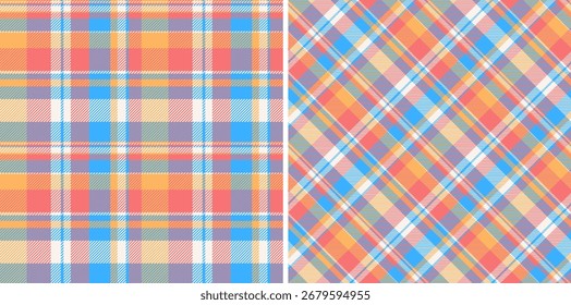 Design xadrez vibrante com um padrão colorido xadrez tartan. Ideal como fundo, impressão têxtil ou para adicionar um toque de estilo clássico a qualquer projeto.