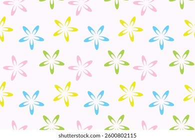 Vibrant and cheerful floral pattern Background, perfect for spring designs and colorful backgrounds. EPS 10