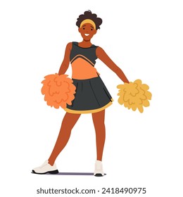 Vibrant Cheerleader Girl Radiates Energy And Positivity. With Spirited Routines, Infectious Enthusiasm, And A Megawatt Smile, She Boosts Team Morale And Captivates Audiences With Her Dynamic Presence