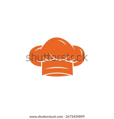 Vibrant chef hat logo, culinary artistry and gourmet cooking. Vector illustration