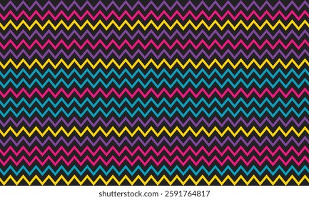 Vibrant Chevron Pattern on Dark Background