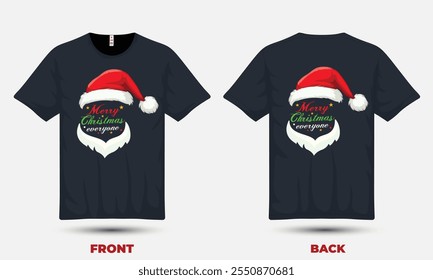 A vibrant Christmas t-shirt design with festive elements like snowflakes, reindeer, and a Christmas tree, perfect for spreading holiday cheer and seasonal joy.