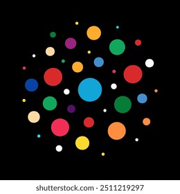 Vibrant circles on a dark background create a visually appealing effect