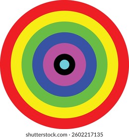 Vibrant Circular Colorful Target Design