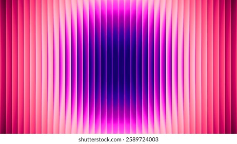 Vibrant circular gradient pattern with ribbed fractal glass texture effect blending smooth radiant colors. Minimalistic and futuristic abstract background perfect for creative digital designs. Vector