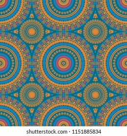 Vibrant circular large scale seamless pattern