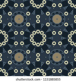 Vibrant circular large scale seamless pattern