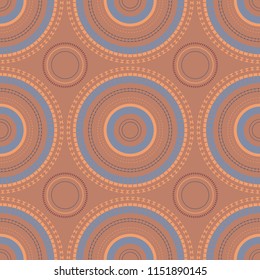 Vibrant circular large scale seamless pattern