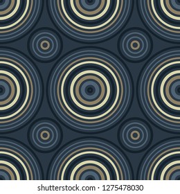 Vibrant circular seamless pattern, abstract colorful background, texture.