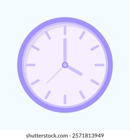 A vibrant clock vector icon with a clean and modern design, suitable for time-themed projects, apps, or creative materials