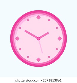 A vibrant clock vector icon with a clean and modern design, suitable for time-themed projects, apps, or creative materials