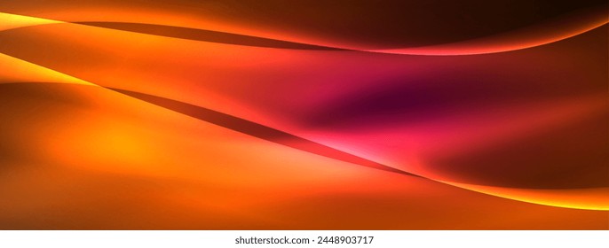 Vibrant closeup of an artistic sky pattern with tints and shades of amber, magenta, electric blue, and peach colors reflecting on water