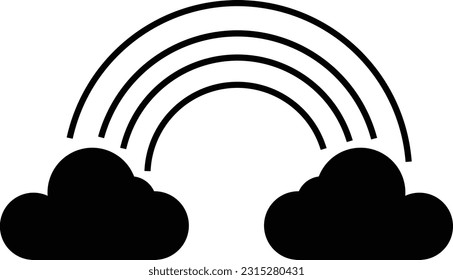 vibrant cloud colorful rainbow spring Glyph