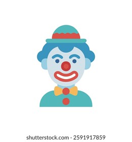 A vibrant clown icon representing joyful events and celebrations.