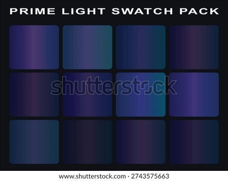 Vibrant collection of smooth gradient color swatches featuring prime light effects, ideal for design projects, branding, and digital art.