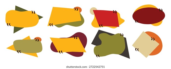 a vibrant collection of speech bubbles in various shapes