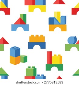 A vibrant collection of toy building blocks, perfect for fostering creativity and learning in young children through playful construction.