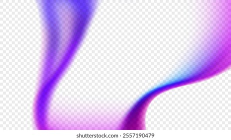 Vibrant collored abstract liquid shape. Bright color gradients for creative graphic design. Transparent background. Overlay template. Vector illustration.