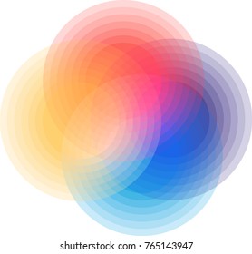 Vibrant color circles gradient pattern
