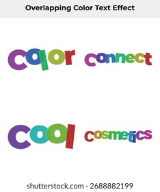Diseños de conexión de color vibrante con cosméticos frescos sobre un fondo blanco