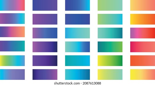 Vibrant Color Gradient Backgrounds Collection Stock Vector (Royalty ...