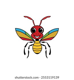 A vibrant color honey bee 