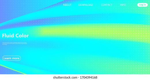 Vibrant color. Liquid background. Fluid flow. Futuristic design poster. Trendy abstract cover. Colorful gradient. Vector.