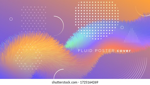 Vibrant Color Poster. 3d Background. Dynamic Motion. Liquid Geometric Cover. Trendy Movement. Fluid Color Poster. Graphic Wave Template. Digital Motion. Modern Gradient Pattern. Color Poster.