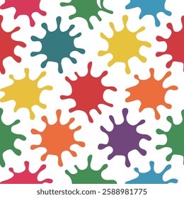 Vibrant Color Splash Seamless Pattern