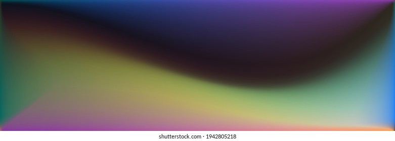 Malla de degradado ondulada de color vibrante. El fondo de la superficie suave y brillante oscuro. Malla de gradiente ondulada natural del agua. Ilustración De Textura Borrosa Del Mar De Neón Oceánico. Fondo Original Vivid Rainbow.