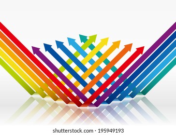 Vibrant colored arrows