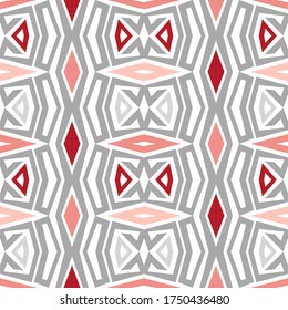 Lebhaftes farbiges Linienmuster auf weißem Hintergrund. Nahtlose geometrische Tapete. Wiederholung moderner Fliesen, Wickelpapiere, Wallpaper etc. 