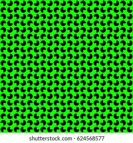 vibrant colored seamless pattern of three quarter circles.