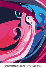 vibrant colored splash painting background