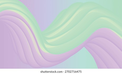 Uma visualização 3D vibrante e colorida de uma forma fluida e retorcida em movimento — com cores arrojadas, geometria suave e energia dinâmica. Linhas de fluido de estilo dinâmico abstrato para elementos de design.