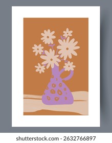 A Vibrant and Colorful Abstract Flower Arrangement Displayed in a Stylish Modern Vase