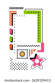 Vibrant and Colorful Abstract Frame Featuring Bold Geometric Shapes and Designs Posters