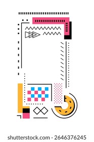 Vibrant and Colorful Abstract Frame Featuring Bold Geometric Shapes and Designs Posters