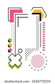 Vibrant and Colorful Abstract Frame Featuring Bold Geometric Shapes and Designs Posters