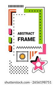 Vibrant and Colorful Abstract Frame Featuring Bold Geometric Shapes and Designs Posters