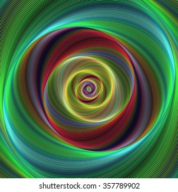 Vibrant colorful abstract geometric spiral design background