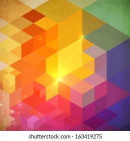 Vibrant colorful abstract geometry background